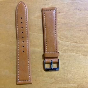 Leather watch strap